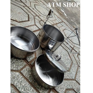 CÀ MÊN INOX 3 NGĂN-CÀ MÊN ĐỰNG CƠM