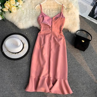 Đầm 2 dây chân bèo