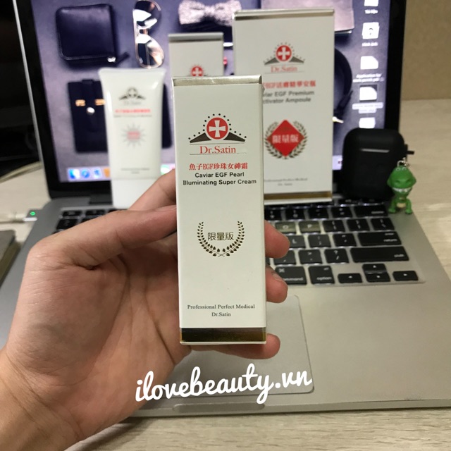 Kem dưỡng ẩm chống lão hoá từ EGF và bột ngọc trai Dr. Satin