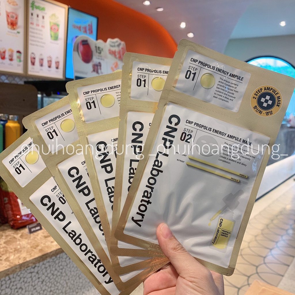 Mặt nạ keo ong tái tạo da 2 trong 1 CNP Laboratory Propolis Energy Ampule 2-Step Mask 41.5ml