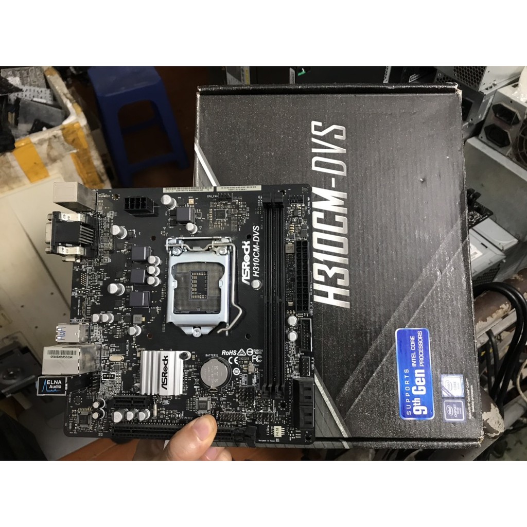 bo mạch chủ máy tính ASRock H310CM DVS 2 khe ram ddr4 socket 1151 v2 mainboard Main PC H310 FPT Synnex 3 2022