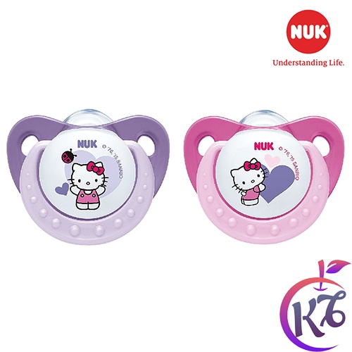 Bộ 2 ty ngậm Silicone NUK Sleeptime Mèo Kitty cho bé 0 - 18 tháng (2 cái/hộp) - ti giả cho trẻ sơ sinh