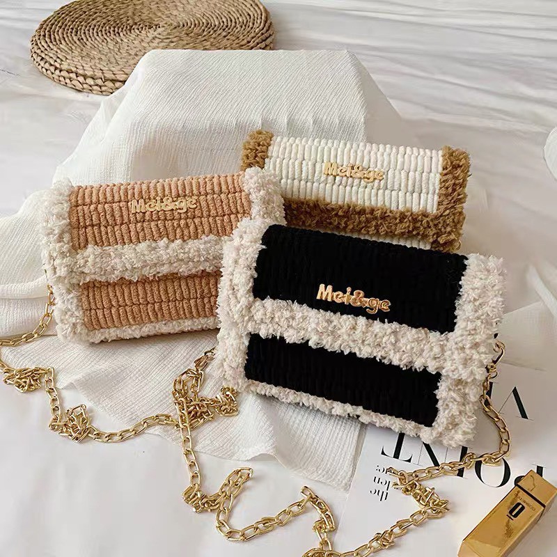 [Sẵn hàng & video] Túi Handmade Tự Đan DIY Đầy Đủ Phụ kiện dây xích chắc chắn 5 màu phối cực đẹp