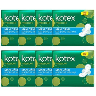 Combo 8 Gói Băng Vệ Sinh Kotex Freedom Maxi 8 Miếng Gói