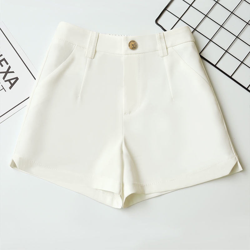 Summer new shorts women's high waist A- line wide-leg pants spring wear all-match elastic waist loose casual suit pants