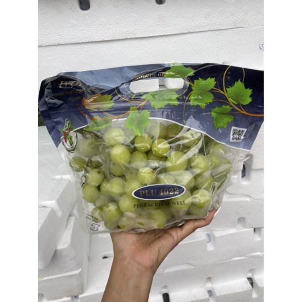 HCM Free Ship - Nho Xanh Không Hạt Mỹ Tươi Cứng Giòn Ngọt 500gr