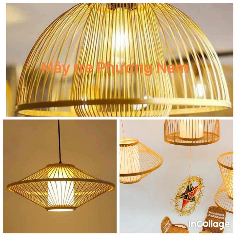 Đèn tre đèn mây tre đèn thả mây tre lh shop tư vấn giá cụ thể theo mẫu