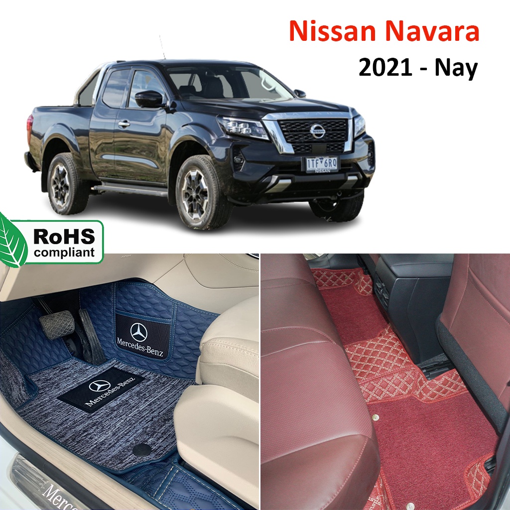 Thảm lót sàn 8D THƯƠNG GIA Nissan Navara 2021-2022 phủ kín sàn xe, cách âm, chống nước hiệu quả