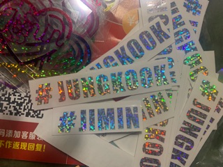 Hologram Sticker BTS miếng dán phản quang