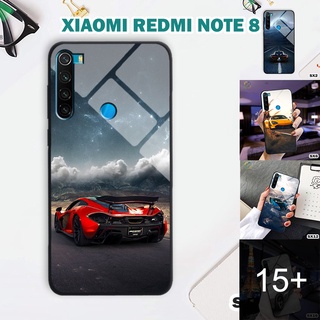 Ốp lưng kính Xiaomi Redmi Note 8 in 3D chủ đề siêu xe