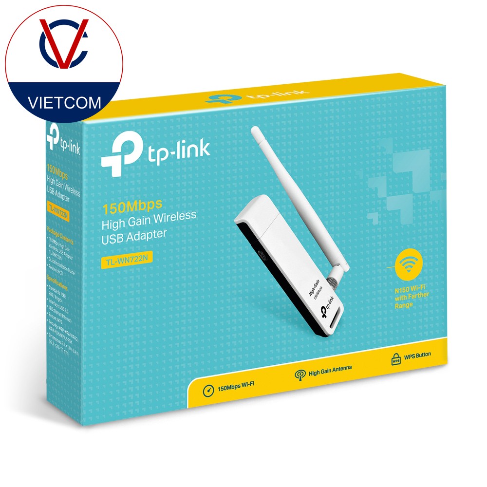 USB Thu Wi-Fi Tp-Link TL-WN722N - Hàng Chính Hãng Bảo Hành 24 Tháng