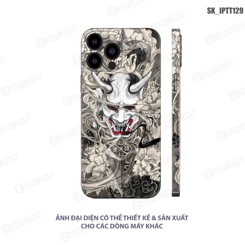 Miếng Dán skin IPhone 12 mini/12/12 Pro/12 Pro Max Chủ Đề Tattoo |SK_IPTT129| Film Chính Hãng Dán Kín Lưng Viền IPhone