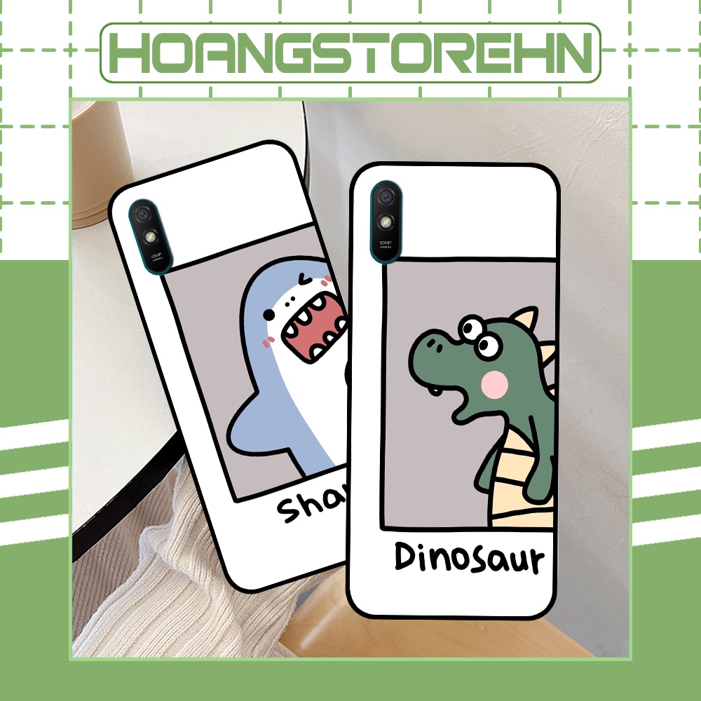 Ốp Xiaomi Redmi 9A in hình cá mập, khủng long dễ thương, cute (T01 - T06)