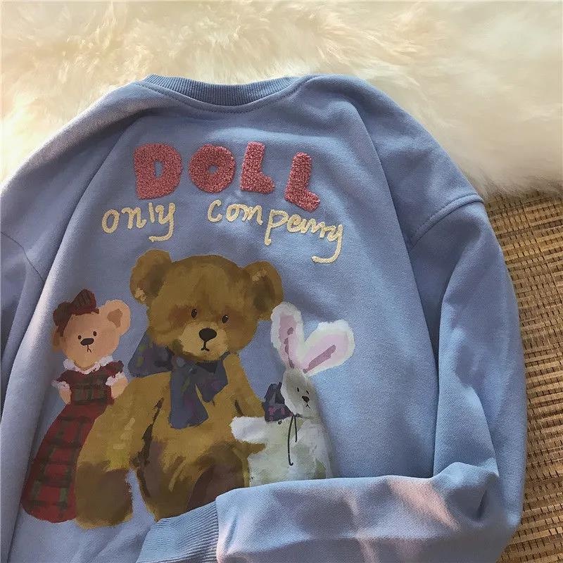 Áo sweater HIIXIIVI tay dài cổ tròn in họa tiết thời trang Hàn Quốc cho nam và nữ oversize