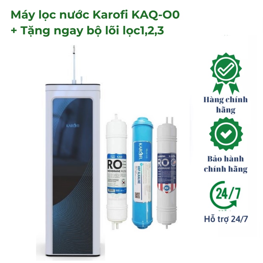 Máy lọc nước Karofi KAQ-O07  + Tặng ngay bộ lõi lọc1,2,3 ||BaoNganSports