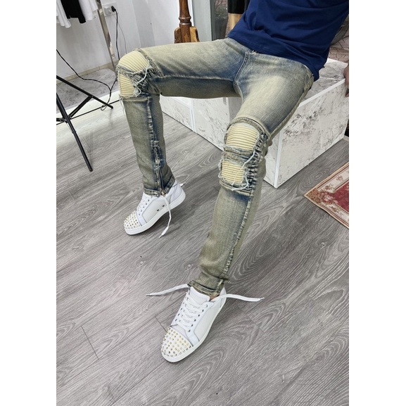 Quần Bò Mikenco, Quần Jeans Mikenco Nam Cao Cấp Vải Bò Không Phai Màu Cháy Phố