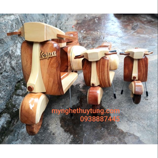 XE VESPA MÔ HÌNH Gỗ