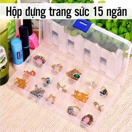 (Hot) Hộp Chia Ngăn Đựng Trang Sức, Phụ Kiện 10/ 15/ 24 Ngăn, Hộp Tròn -Amina