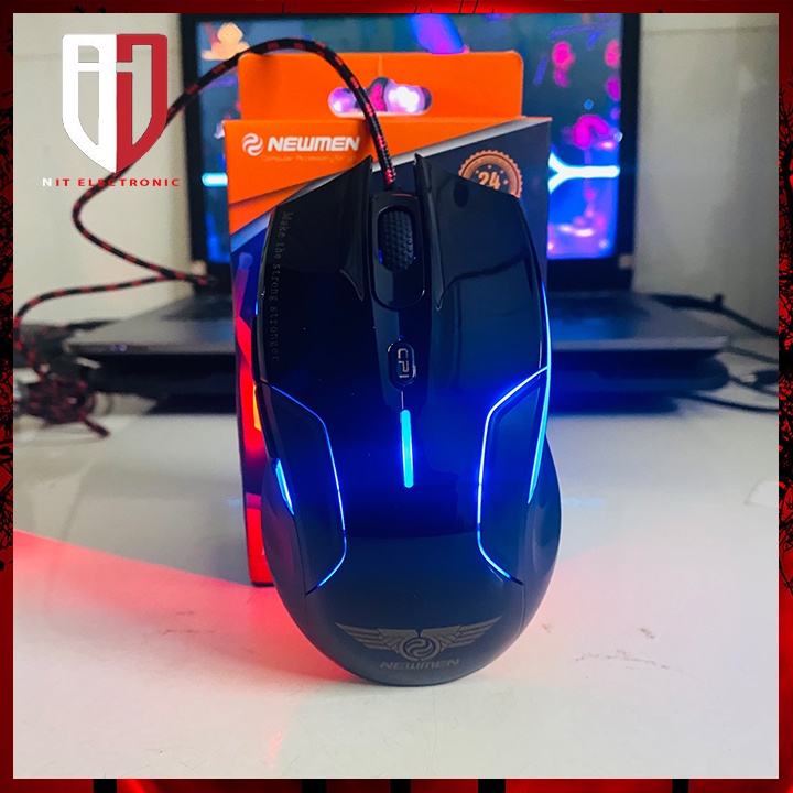 Chuột Máy Vi Tính Laptop PC Gaming Có Dây Chính Hãng NEWMEN N500 Đèn Led Chuyên Game Thủ