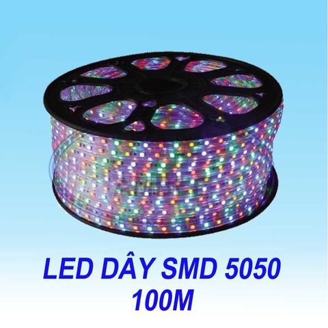 Đèn LED Dây 5050 Cuộn 100m + 3 nguồn và 1 khiển chớp tắt