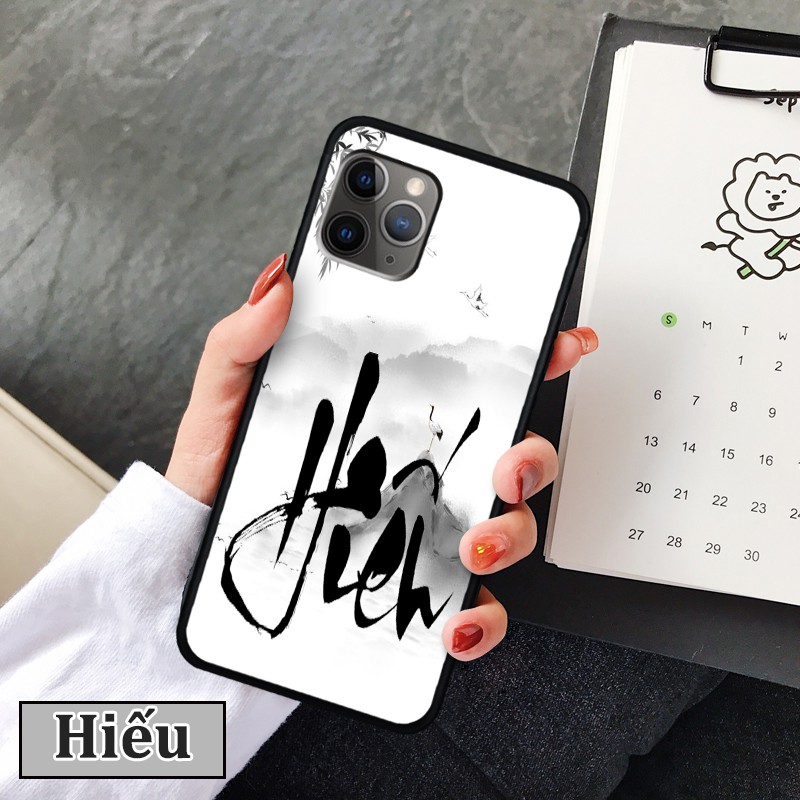 [Mã ELORDER5 giảm 10K đơn 20K] Ốp lưng kính 3D iPhone 11 Pro - chữ thư pháp ý nghĩa