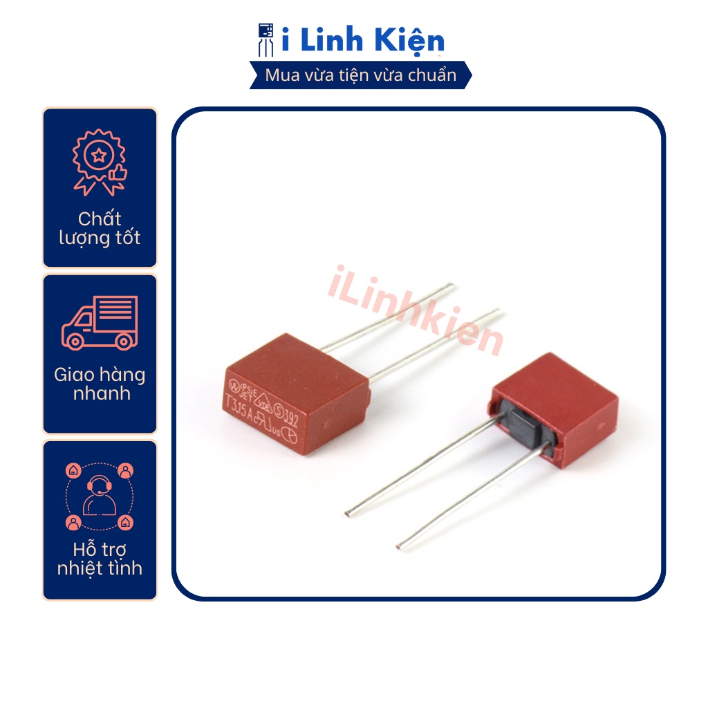 Cầu chì hộp 1A 2A 3.15A 4A 5A 6.3A 10A 250V túi 10 con.