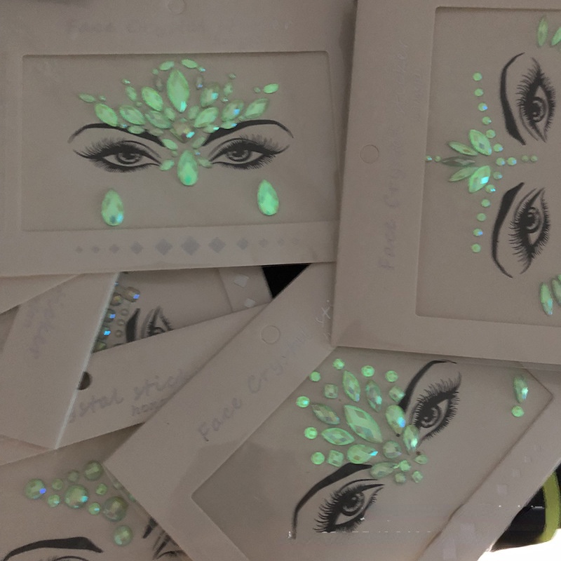 Hình Xăm Dán Bằng Nhựa Acrylic Phát Quang Phong Cách Halloween Độc Đáo