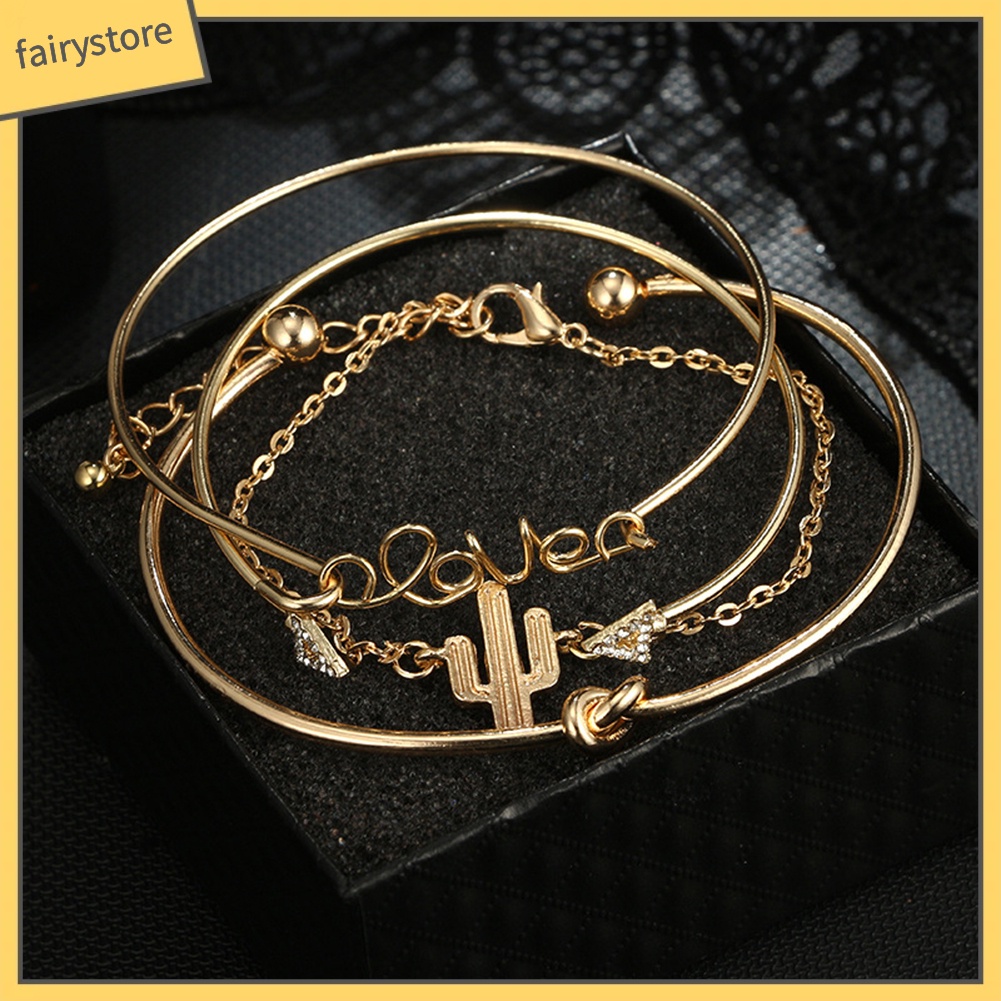 Bộ 4 vòng đeo tay kiểu dáng đa dạng thời trang