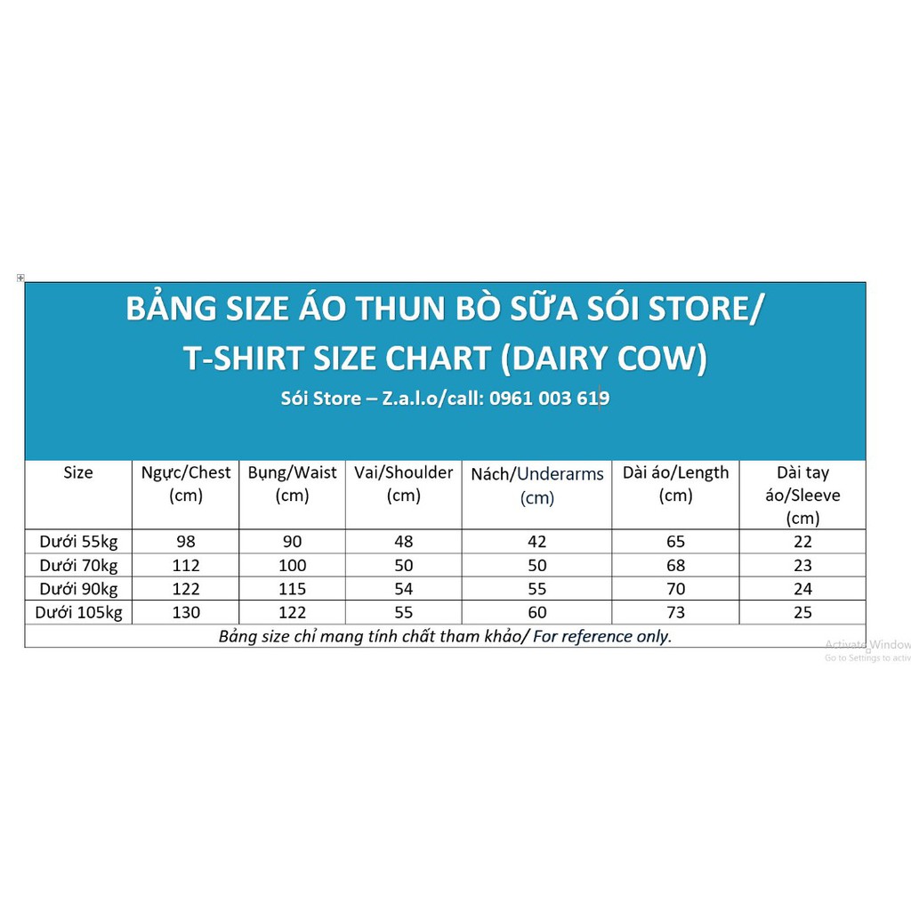 40-105kg Áo thun bò sữa nam nữ thời trang bigsize unisex Sói Store | BigBuy360 - bigbuy360.vn