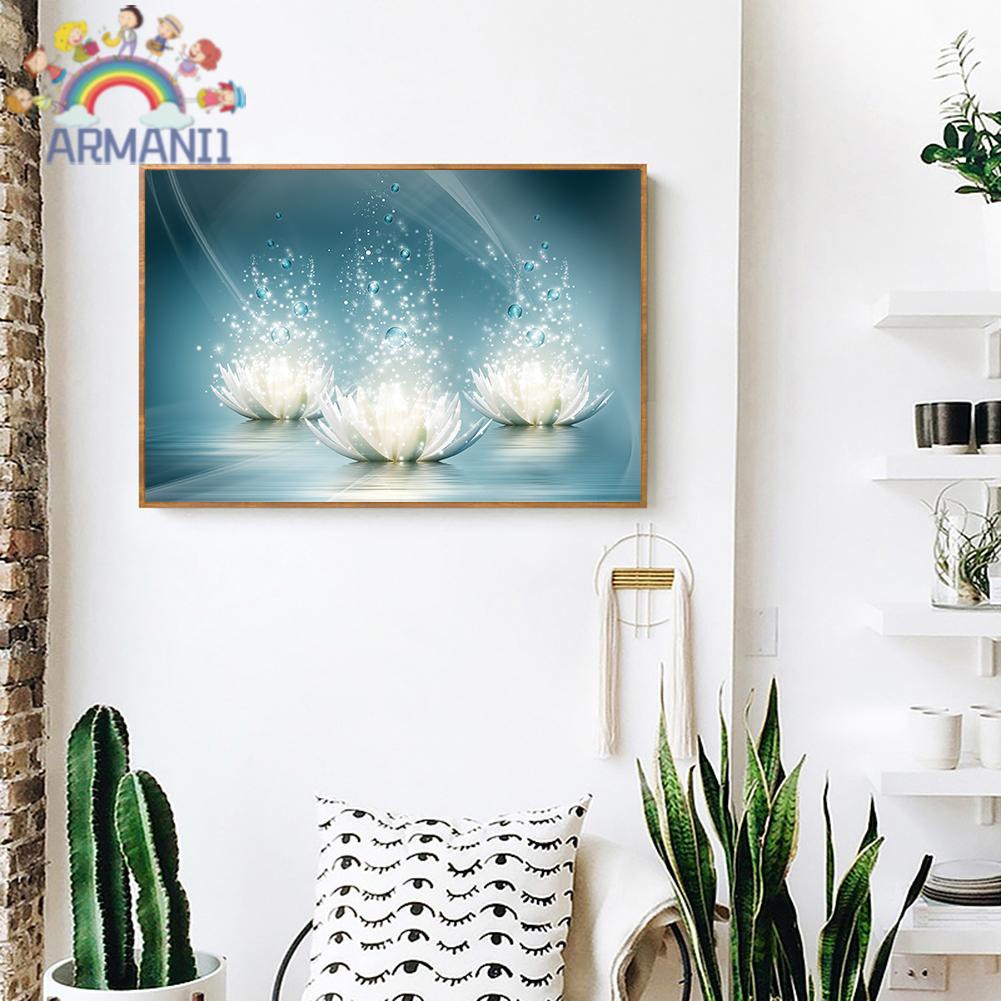 Armani Bộ Tranh Đính Đá Đính Đá Tự Làm Hình Hoa Sen