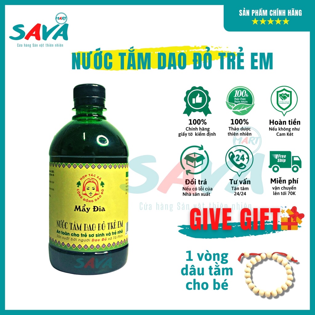 Nước tắm thảo dược người Dao Đỏ trẻ em tiện dụng đi du lịch
