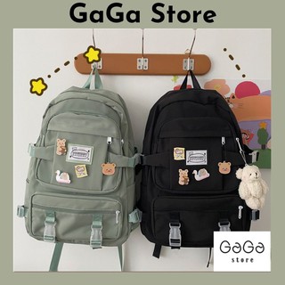 balo vải nữ, ba lô ullzang đi học  2 nịt bên hong