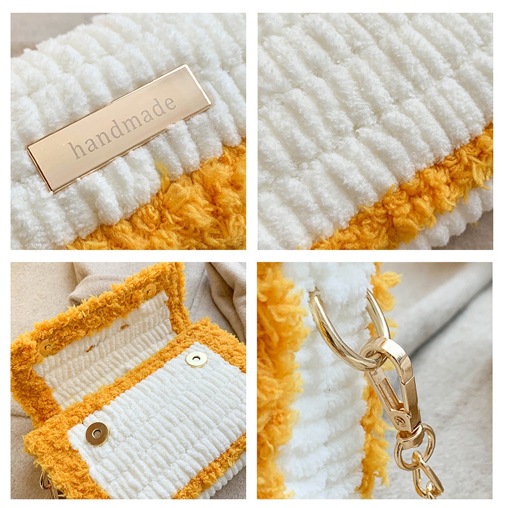 [Có video hướng dẫn] Túi handmade tự đan, túi len đeo chéo Handmade phong cách Hàn Quốc - Bộ phụ kiện đầy đủ LX107