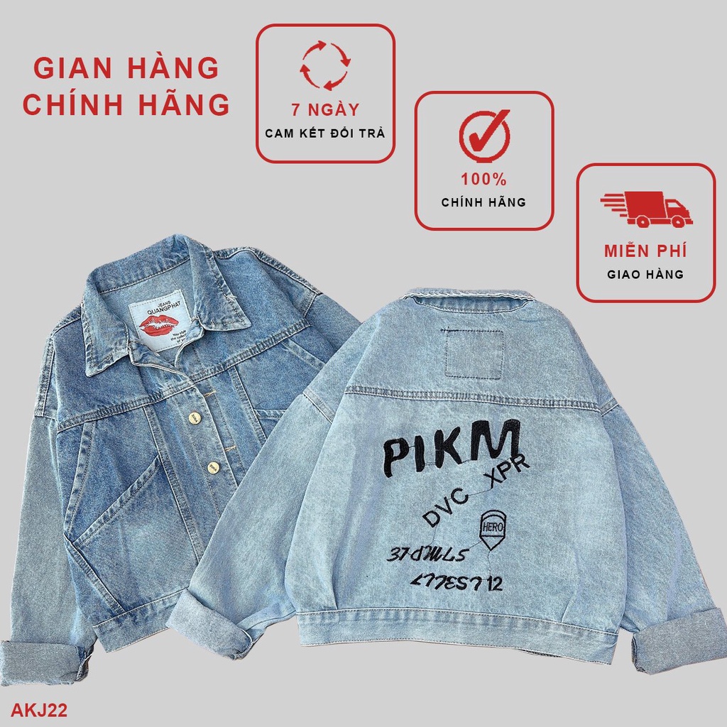 ÁO KHOÁC JEAN CAO CẤP PIKM AKJ22 - Hí Shop