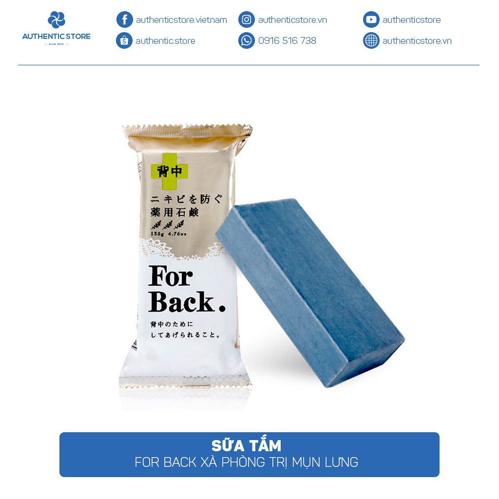 Xà phòng For Back Medicated Soap giảm mụn lưng 135g