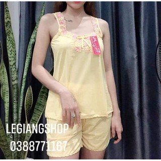 Đồ ngủ thun lạnh ren nơ size 42kg đến 57kg