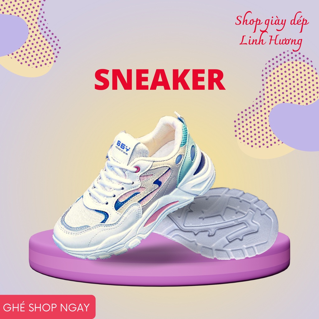 Giày thể thao Sneaker nữ tông màu trắng 811-1