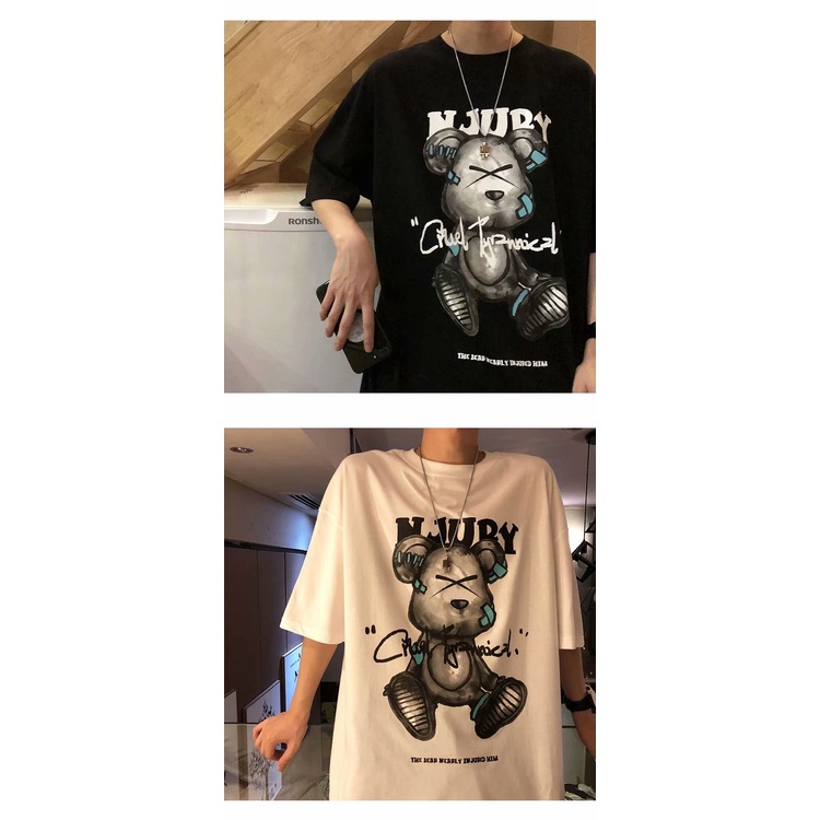 Áo thun tay ngắn in hình thời trang hip hop cá tính cỡ M-8XL cho nam