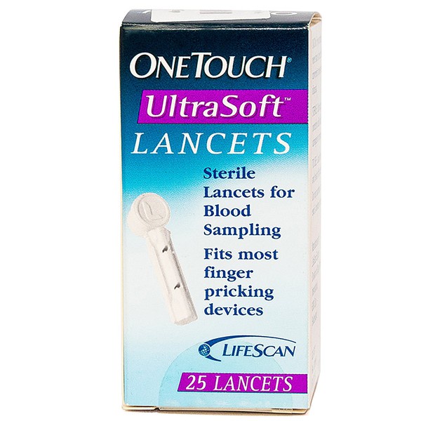 Kim chích máu OneTouch Ultra Trasoft 25 CN - Thiết kế đầu vát kim cương, giảm đau, lấy máu dễ dàng, an toàn - Bsviet