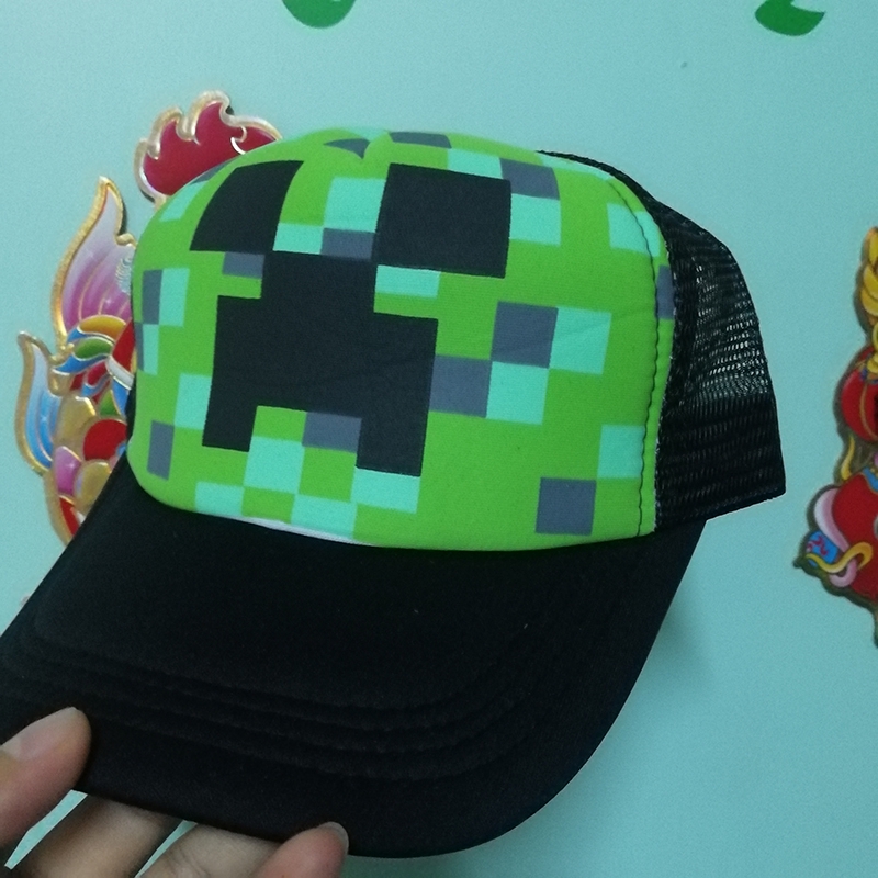 Mũ Lưỡi Trai Phối Lưới In Hoạt Hình minecraft 6 Kiểu Tùy Chỉnh Thời Trang Mùa Hè Cho Bé Trai Và Gái