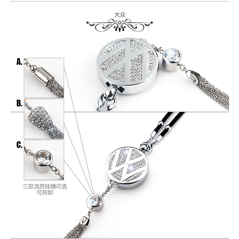 Mặt Dây Chuyền Đính Đá Pha Lê Hình logo Xe Hơi land Rover Cadillac Honda Ford Toyota Mazda Kia Nissan Hyundai Volkswagen