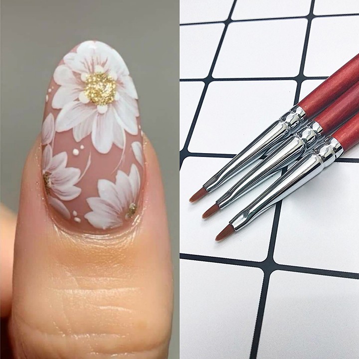 Cọ tròn SLH Hàn Quốc vẽ hoa cúc - Cọ bản tròn vẽ nail chuyên dụng cho dân làm móng