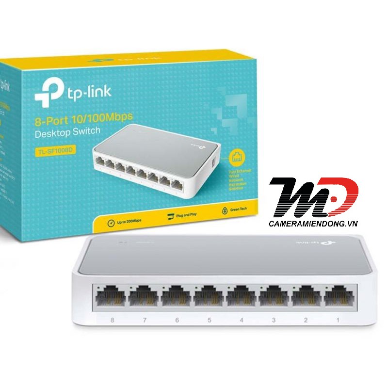 [CHÍNH HÃNG] Switch 8 Port TPLINK SF1008D 10/100 Bao Bền , Bảo Hành 24 Tháng