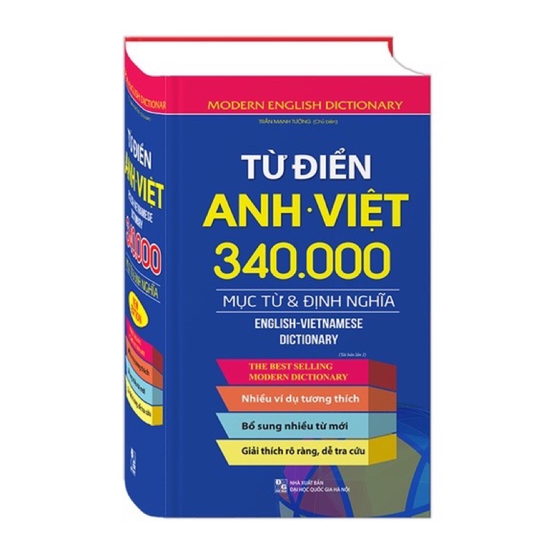 Sách .__.Từ Điển Anh - Việt 340.000 Mục Từ & Định Nghĩa (Bìa Cứng )