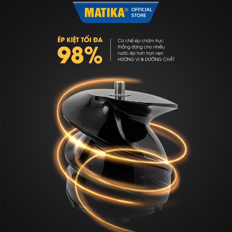 [Mã BMBAU300 giảm 10% đơn 499K] Máy Ép Chậm MATIKA 0.5L 150W MTK3235