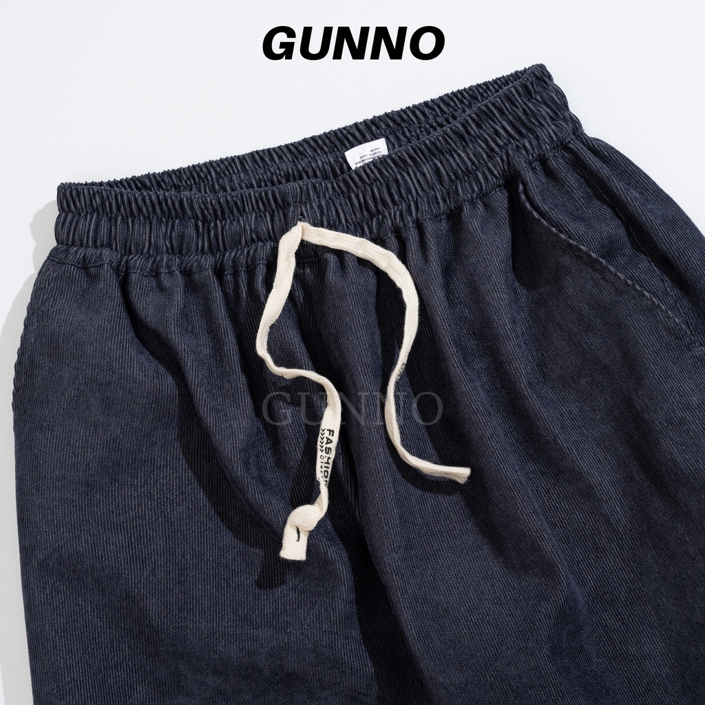 Quần Short Nhung Tăm Nam GUNNO 5 Màu Trẻ Trung, Cá Tính