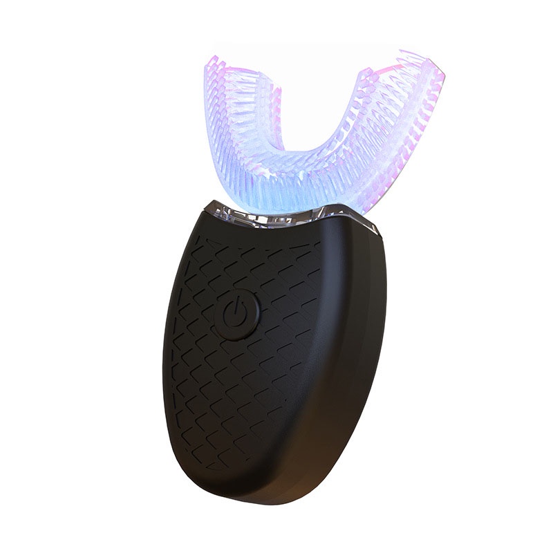 Bàn Chải Đánh Răng Điện Siêu Âm nano silicone Hình Chữ u Không Dây Sạc usb Xoay 360 Cho Người Lớn Trẻ Em