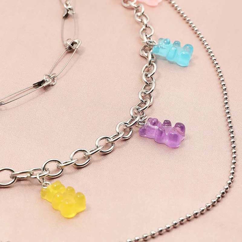 2 Charm Hình Gấu 20 * 11mm nhiều màu sắc