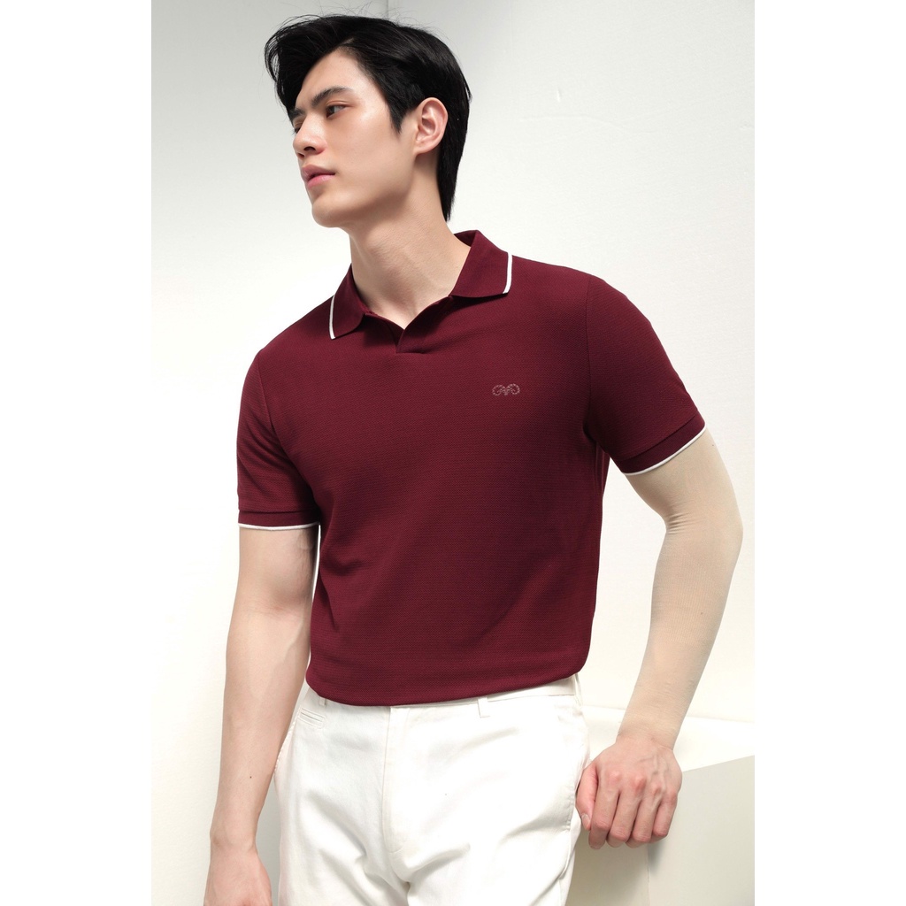 A/G Áo Polo Cổ Chữ V Phom Slimfit. Chất Liệu Cotton Thoáng Mát Không Nhiều Phong Cách Trẻ Trung Năng Động