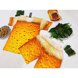 Bộ quần áo thun nam, bộ thể thao nam cổ tròn tay lỡ chất cotton - bn49